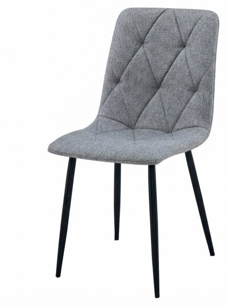 Šedá židle LIBRA PLATINUM GREY s černými nohami