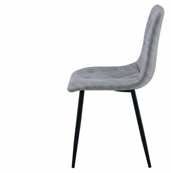 Šedá židle LIBRA PLATINUM GREY s černými nohami