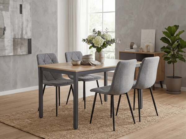 Šedá židle LIBRA PLATINUM GREY s černými nohami