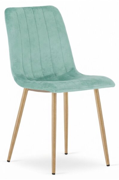 Mentolová sametová židle LAVA AQUA MINT