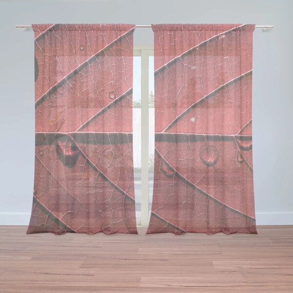 Sablio Záclony Červený list: 2ks 150x250cm
