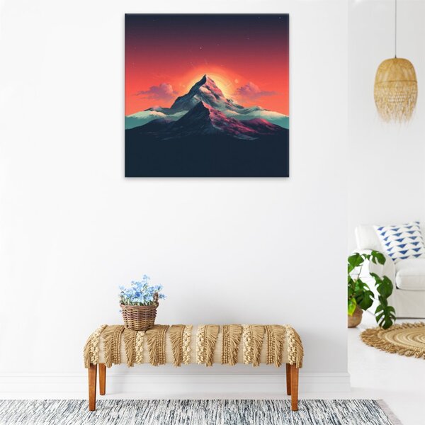Obraz na plátně - Východ slunce v pustině - 40x40 cm