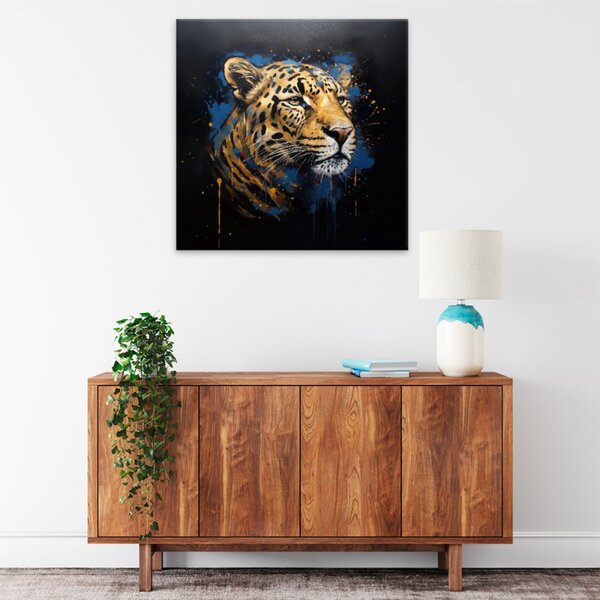 Obraz na plátně - Portrét jaguára - 40x40 cm