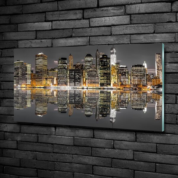 Fotoobraz na skle New York noc osh-64057885