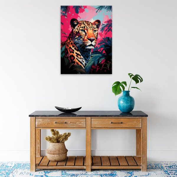 Obraz na plátně - Leopard v džungli - 30x40 cm