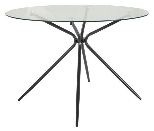 Kulatý jídelní stůl se skleněnou deskou ø 110 cm Silvie – Støraa