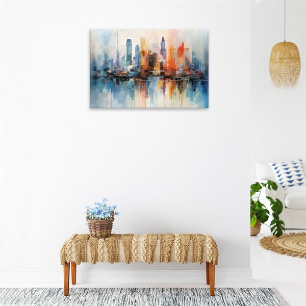 Obraz na plátně - Malovaný New York - 60x40 cm