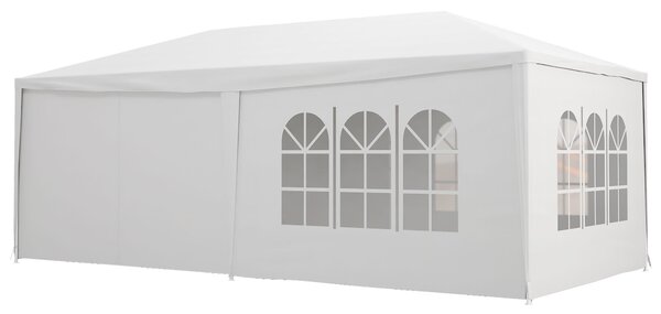 Outsunny Zahradní Stan 6x3 m Odnímatelný Zahradní Altán se 4 Okny a 2 Zipovými Dveřmi, 6 Bočními Stěnami a Voděodolným Pavilonem pro Terasu, Patio a P