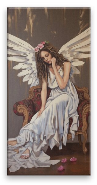 Obraz na plátně - Vyčerpaný anděl - 30x60 cm