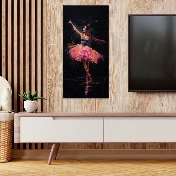 Obraz na plátně - Balerína v neonu - 30x60 cm