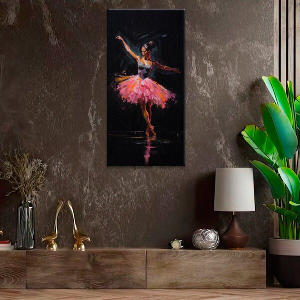 Obraz na plátně - Balerína v neonu - 30x60 cm