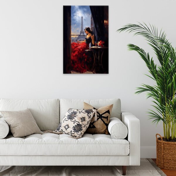 Obraz na plátně - Večeře v Paříži - 40x60 cm