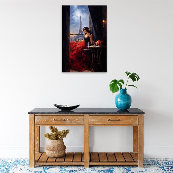 Obraz na plátně - Večeře v Paříži - 40x60 cm