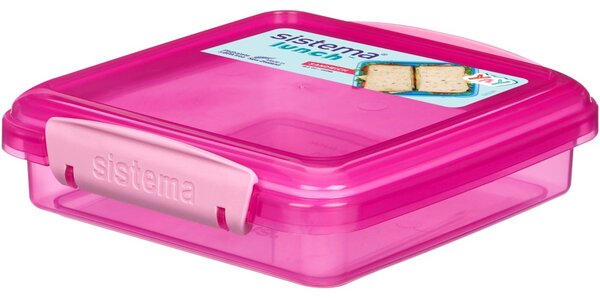Sistema Svačinový box na toast Lunch Sandwich 450 ml, růžová