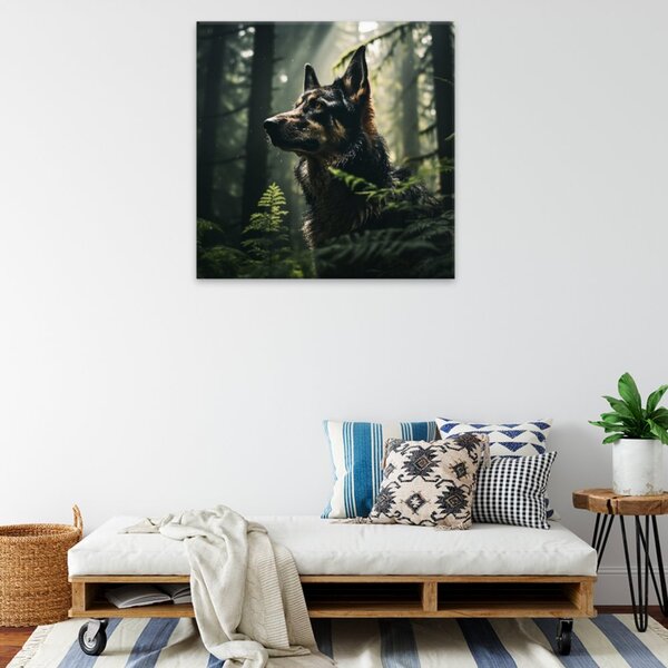 Obraz na plátně - Policejní pes - 40x40 cm - CZ výroba