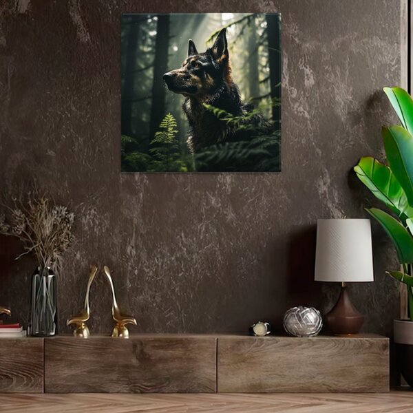 Obraz na plátně - Policejní pes - 40x40 cm - CZ výroba