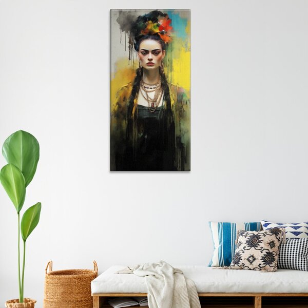 Obraz na plátně - Tajemná Frida Kahlo - 30x60 cm