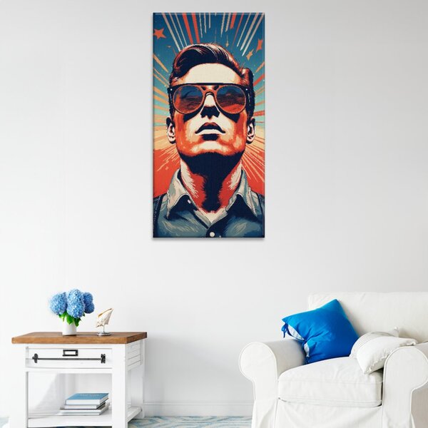 Obraz na plátně - Pilot na plakátě - 30x60 cm