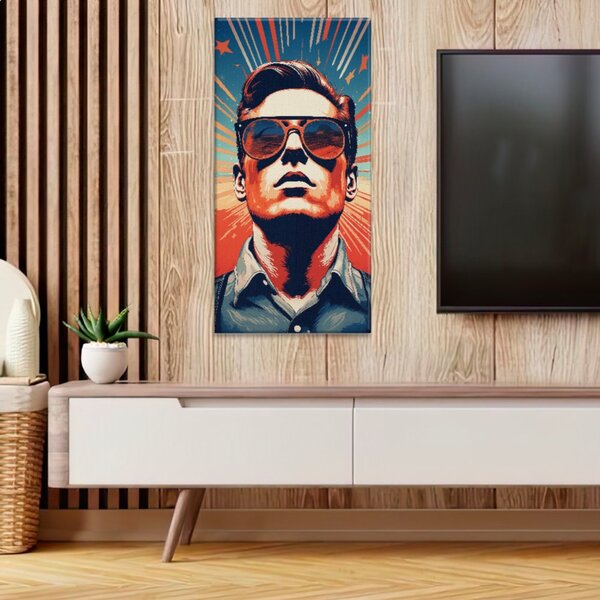 Obraz na plátně - Pilot na plakátě - 30x60 cm