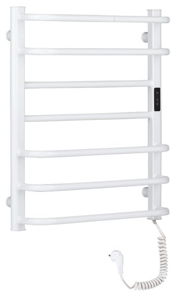 Elektrický sušák ručníků Ricardo, s displejem - 126 W - bílá lesklá - 660x550 mm