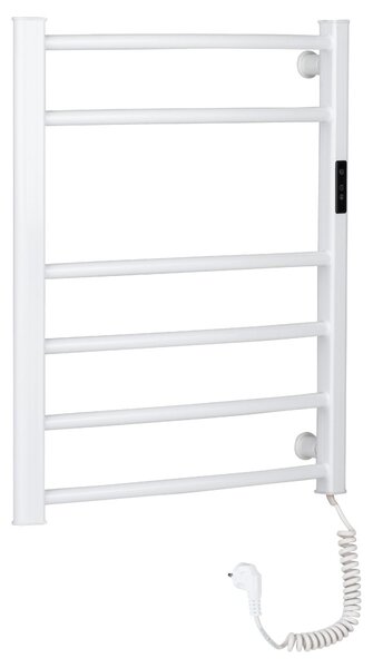 Elektrický sušák ručníků Luca, s displejem - 97 W - bílá lesklá - 660x550 mm