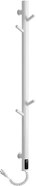 Elektrický sušák ručníků Ramus, s displejem - 160W - bílá lesklá - 1400x30 mm