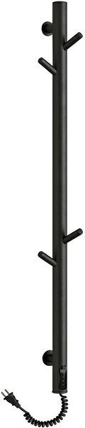 Elektrický sušák ručníků Ramus, s displejem - 160W - černá strukturovaná matná - 1400x30 mm