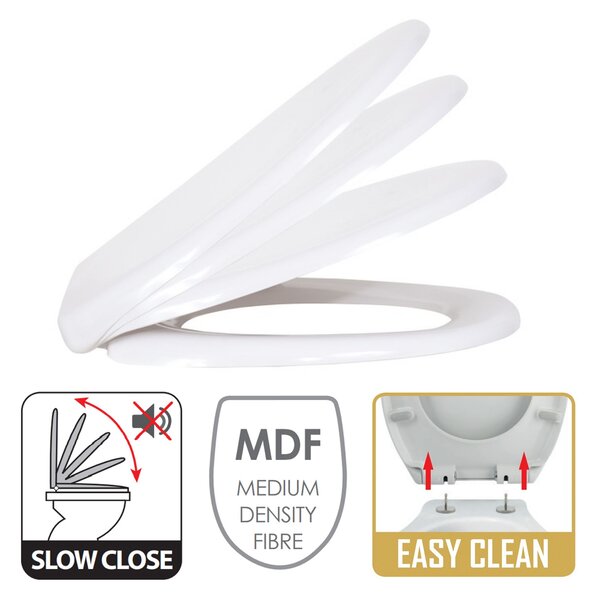 MSV WC prkénko EASY CLEAN, bílé, duroplast