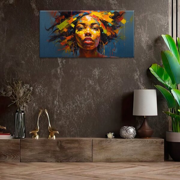 Obraz na plátně - Portrét africké ženy - 60x30 cm