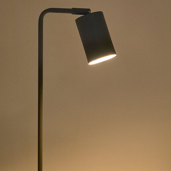 LÉTO -15% Šedá kovová stolní lampa Kave Home Manie