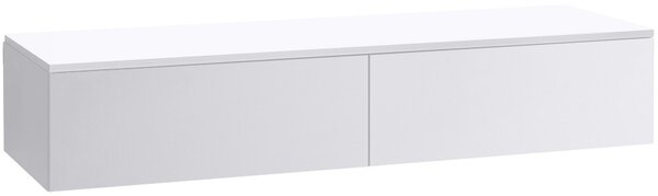 Koupelnová skříňka pro umyvadla na desku Noira - bílá matná - 150x28x48 cm