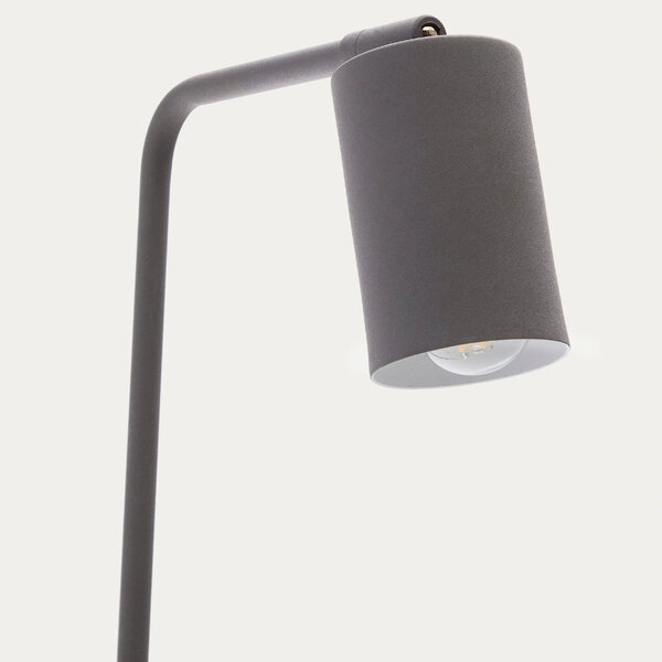 Šedá kovová stojací lampa Kave Home Manie 147 cm