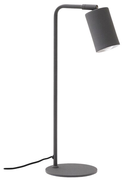 LÉTO -15% Šedá kovová stolní lampa Kave Home Manie