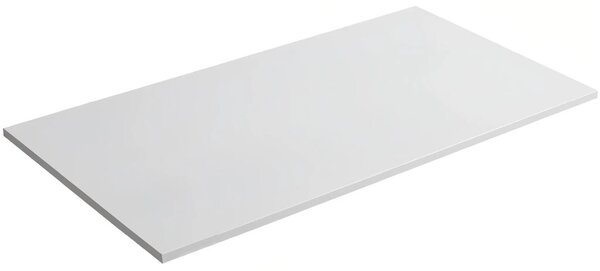 Koupelnová deska z litého mramoru Elanys - bílá matná - 80x46x1,2 cm