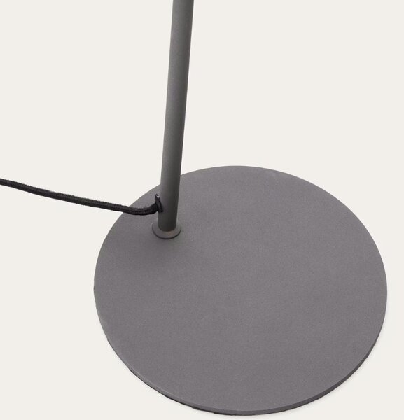 Šedá kovová stojací lampa Kave Home Manie 147 cm