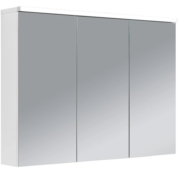 Koupelnová zrcadlová skříňka s LED osvětlením Avia - bílá matná - 95x70x16,5 cm