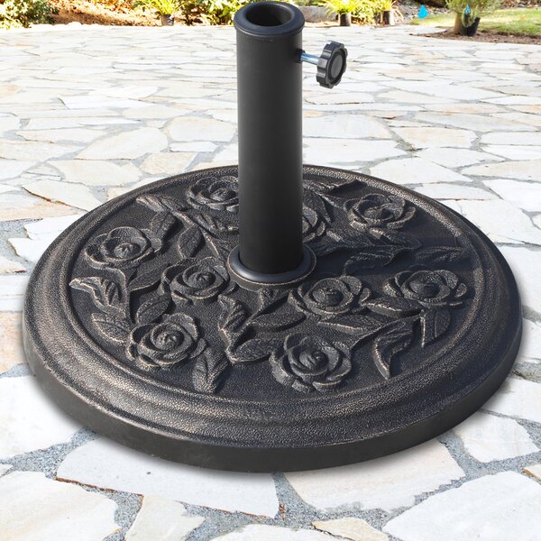 Outsunny Základna slunečníku 9 kg Kolo Základna z pryskyřice pro slunečníky s průměrem 38mm/48mm Ø45.5x31 cm Bronzová | Aosom