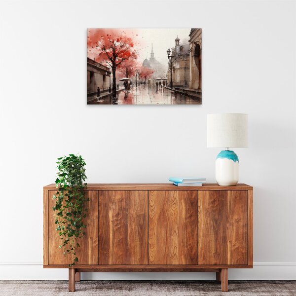 Obraz na plátně - Deštivá Paříž - 60x40 cm