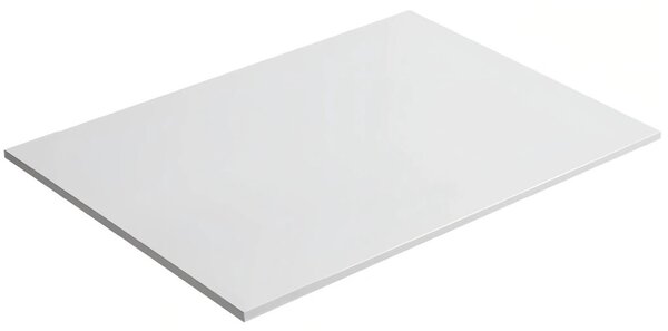 Koupelnová deska z litého mramoru Elanys - bílá matná - 60x46x1,2 cm