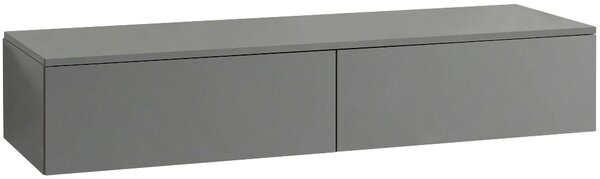 Koupelnová skříňka pro umyvadla na desku Noira - šedá matná - 120x28x48 cm