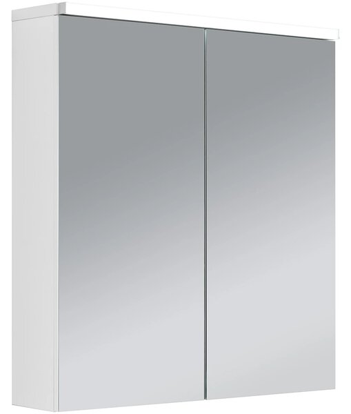 Koupelnová zrcadlová skříňka s LED osvětlením Avia - bílá matná - 65x70x16,5 cm
