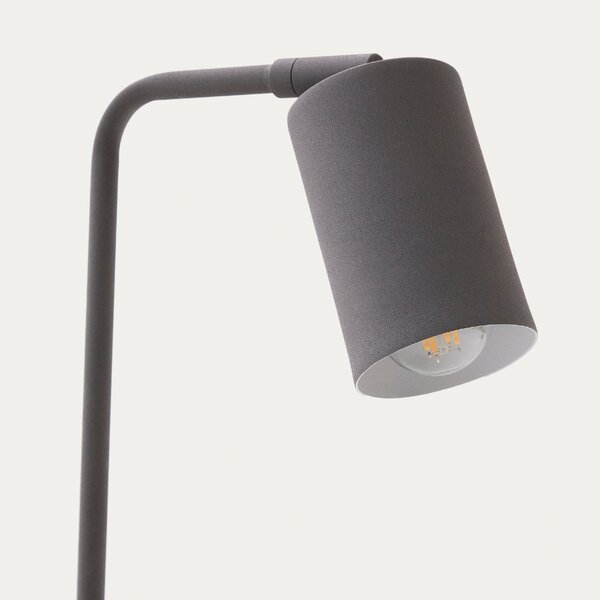 LÉTO -15% Šedá kovová stolní lampa Kave Home Manie