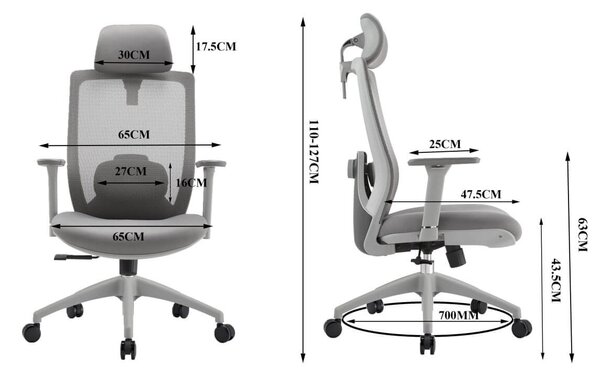 Ergonomická kancelářská židle Liftor Space, černá