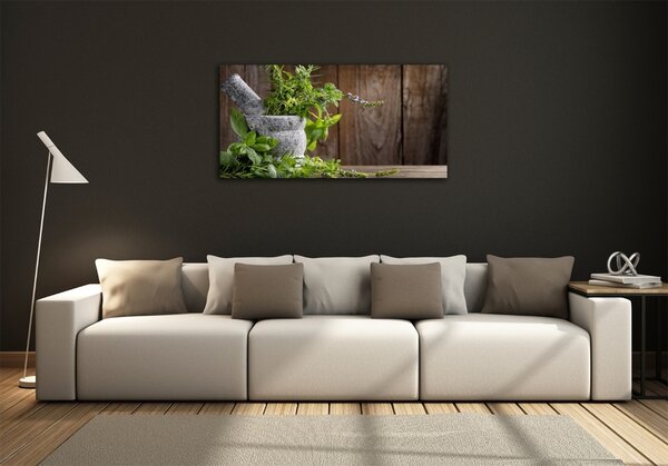 Foto obraz fotografie na skle Byliny v hmoždíři osh-65235684