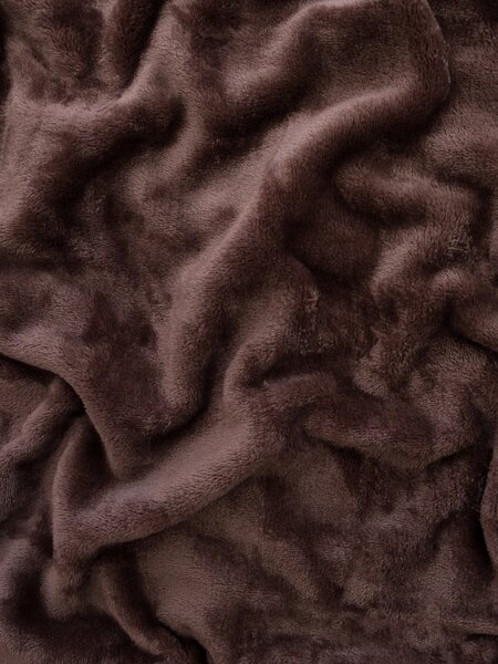 MK Lůžkoviny Beránková deka mikroplyš Exclusive 220 × 200 cm – Laura tmavě hnědá