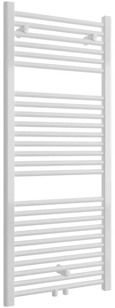 Koupelnový radiátor Lincoln - středové připojení 50mm/boční - 366W - bílá lesklá - 1200x500 mm
