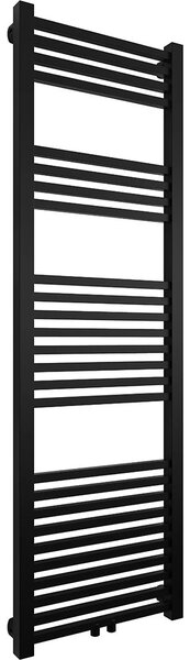 Koupelnový radiátor Franko - středové připojení 50mm/boční - 514W - černá matná - 1600x500 mm