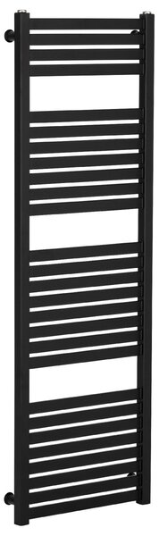 Koupelnový radiátor Vincenzo - boční připojení - 500W - černá matná - 1330x450 mm