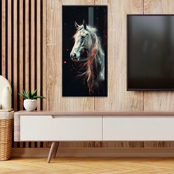 Obraz na plátně - Kůň v mlze - 30x60 cm - CZ výroba