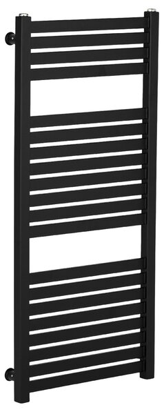 Koupelnový radiátor Vincenzo - boční připojení - 300W - černá matná - 970x450 mm